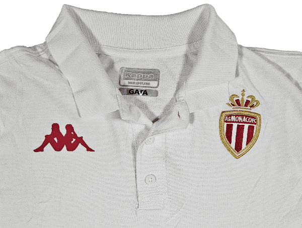 T Shirt Kappa AS Monaco Blanc et Rouge