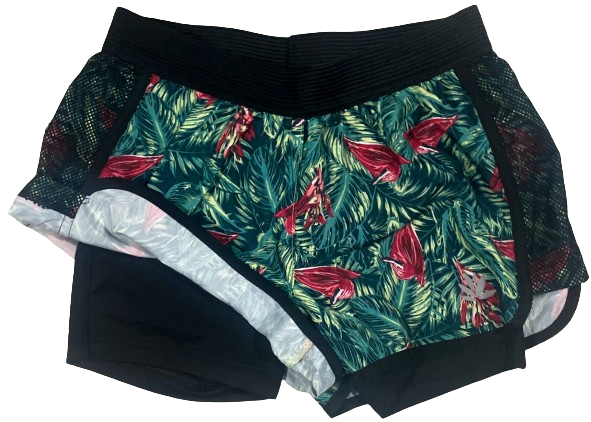 Short Crivit Hawaii Vert et Rose