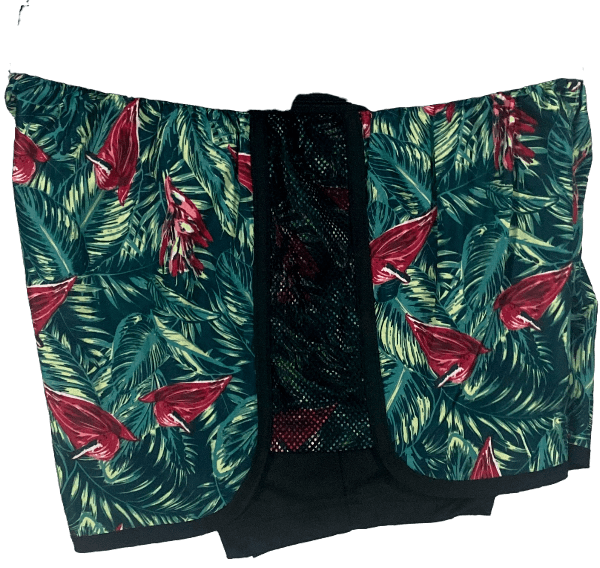 Short Crivit Hawaii Vert et Rose