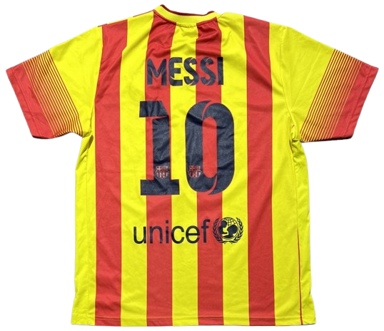 Maillot Barcelone Rouge et Jaune Fan Club "Messi"