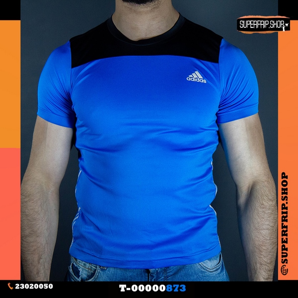 T Shirt Adidas Bleu