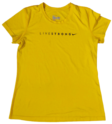 T Shirt Nike Live Strong Jaune Moutarde