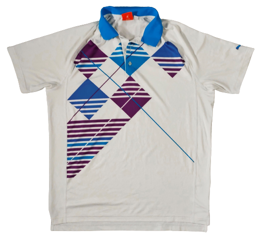 T Shirt Puma Blanc Bleu et Violet