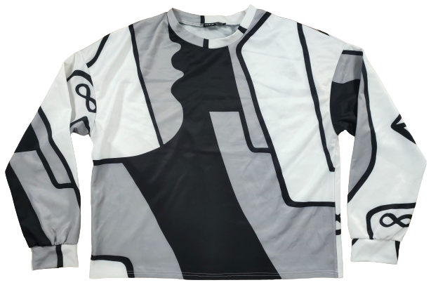 Pull Manches Longues Noir et Blanc