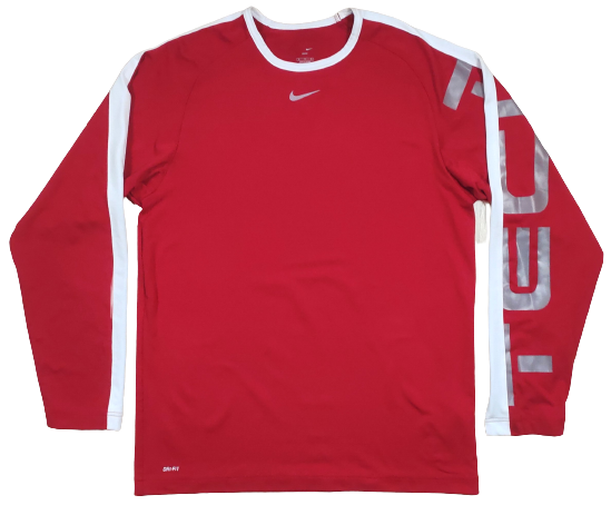 Pull Manches Longues Nike Rouge et Gris