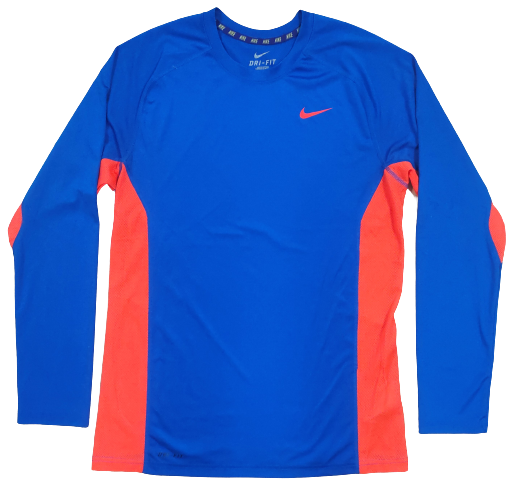 Pull Manches Longues Nike Bleu Et Orange