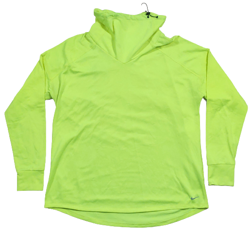 Pull Manches Longues Nike Jaune Fluo Col Roulé