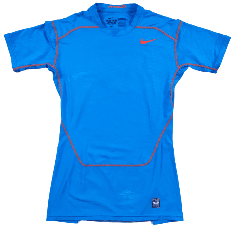 T Shirt Nike Pro Combat Bleu et Orange