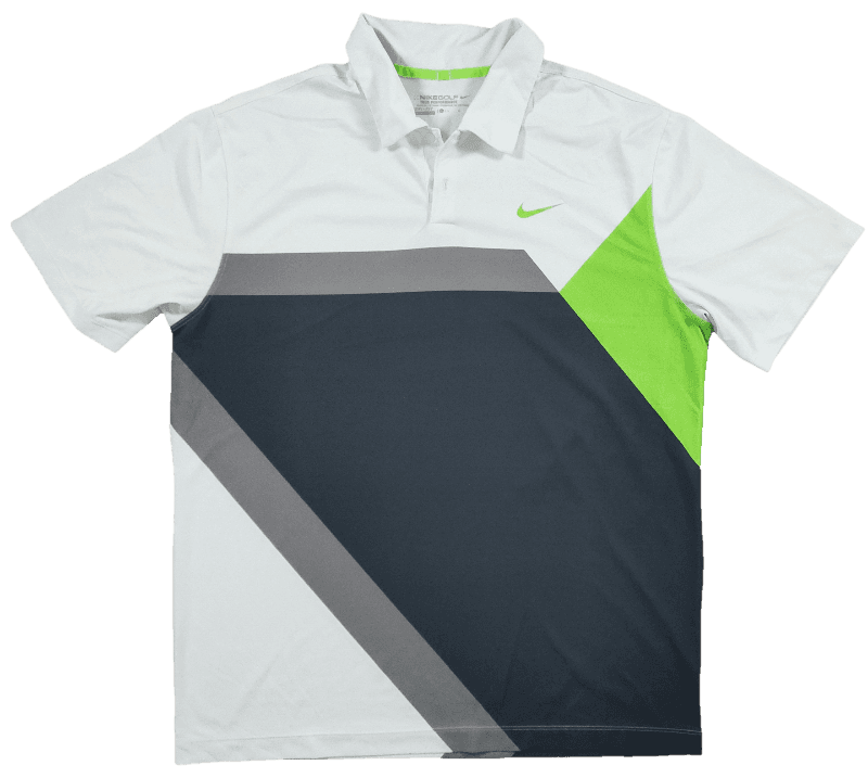 T Shirt Nike Golf Blanc Gris et Vert