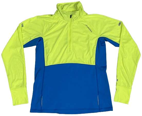 Pull Manches Longues Brooks Jaune Fluo et Bleu