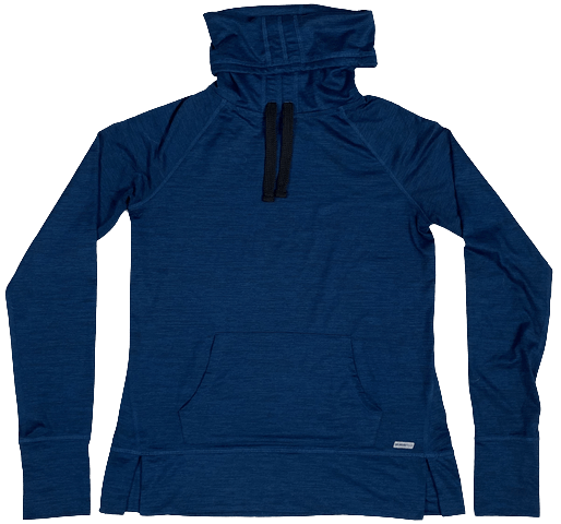 Pull Manches Longues Athletic Col Montant Bleu Marine