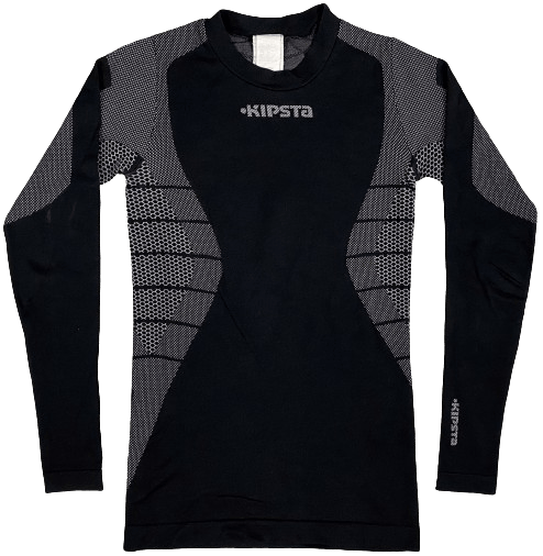 Pull Manches Longues Kipsta Noir et Gris Compression