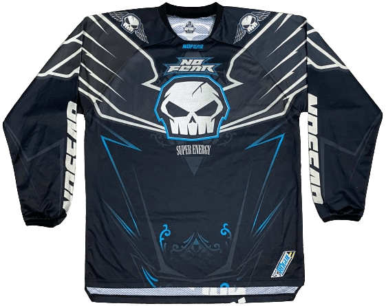 Pull Manches Longues No Fear Gris Noir Et Bleu