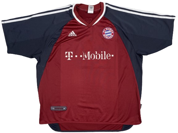 Maillot Bayern Munich Rouge et Gris 2002 - 2003 Vintage