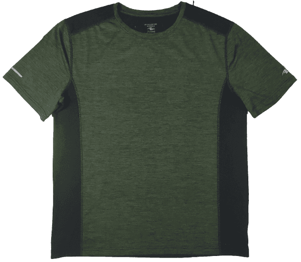 T Shirt Athletic Vert Militaire et Noir