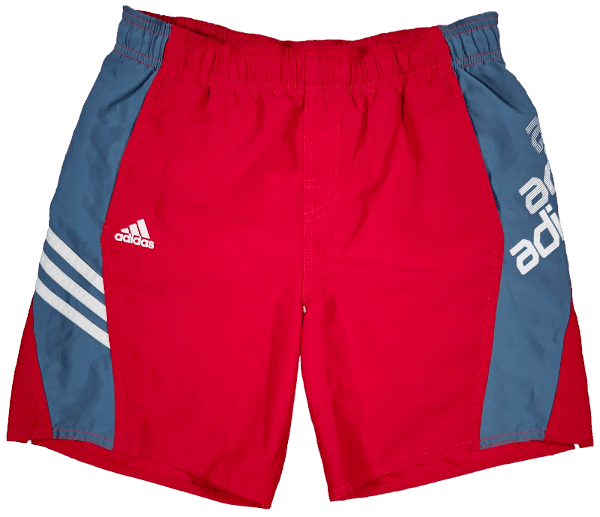 Short Adidas Rouge Gris et Blanc