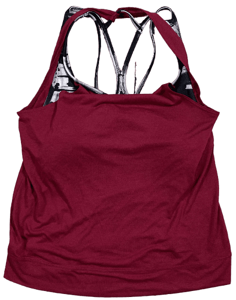 Debardeur + Top Hyba Rouge Bordeau Gris et Noir