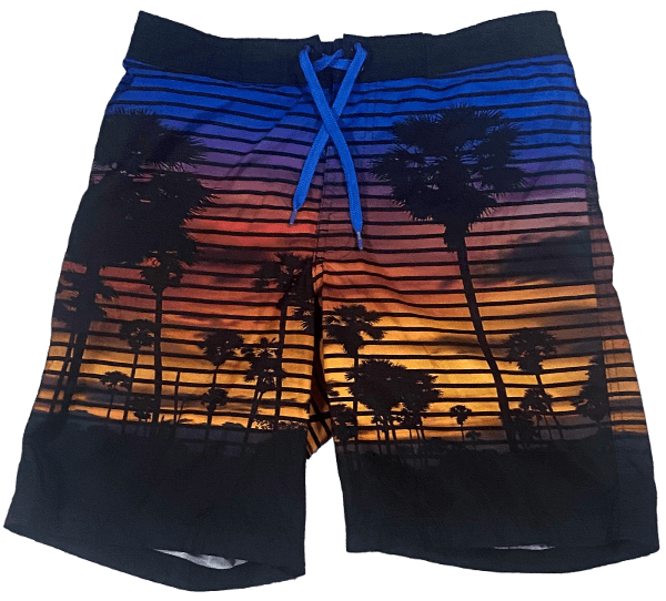 Short H&M Hawaï Noir Bleu et Jaune