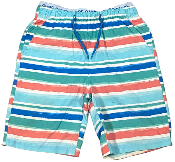 Short Surf Camp Bleu Vert et Orange