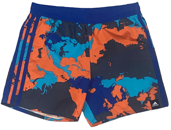 Short Adidas Bleu Gris et Orange