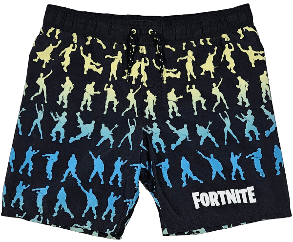 Short Fortnite Noir Bleu et Jaune