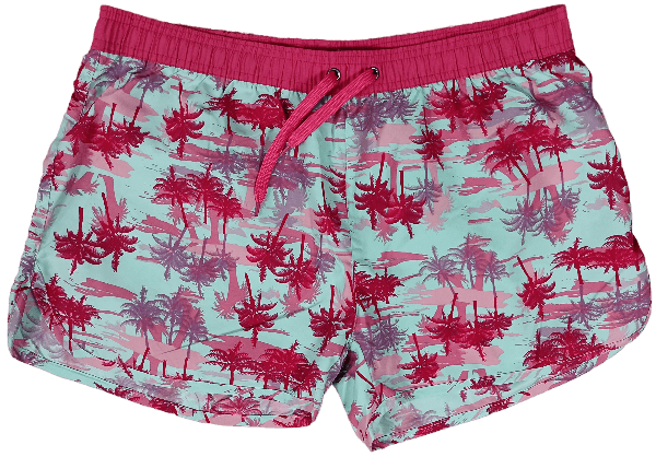 Short Hawaii Rose et Bleu