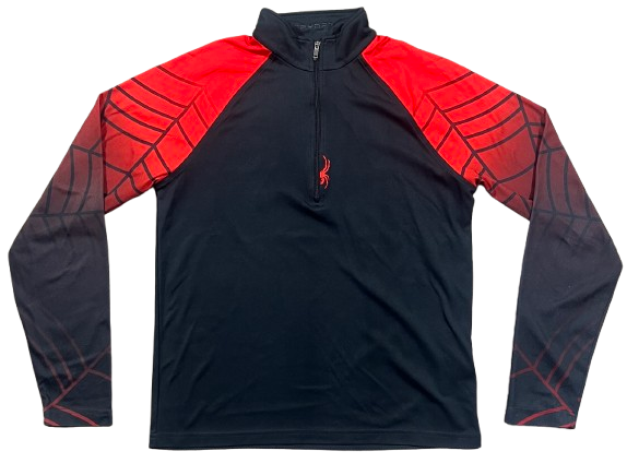 Pull Manches Longues Noir et Rouge Spider