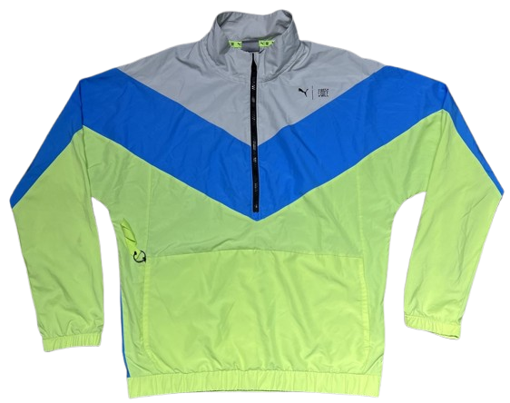 Haut Survetement Impermeable Puma Vert, Bleu et Gris