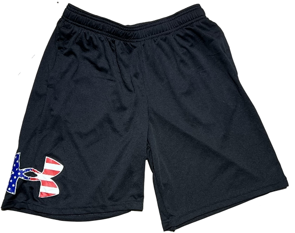 Short Under Armour Noir "Drapeau USA"